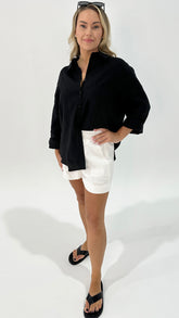 Miranda Linen Shirt Black