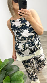 Sass Esme Tunic Imprint Floral Black