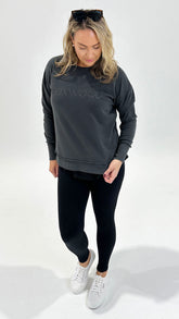Foxwood Simplified Crew Charcoal