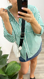 Mandy Stripe Shirt Green