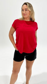 Foxwood Signature Tee Crimson