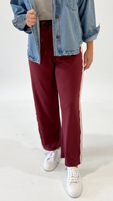 Betty Basics Evelyn Jogger Burgandy