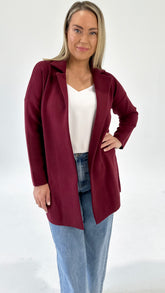 Betty Basics Bristol Coatigan Burgandy