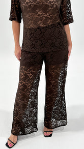 BTL Desi Lace Pants Choc