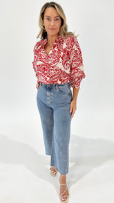 Boho Georgie Top Red