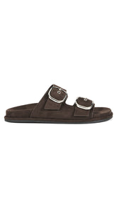 Billini Rebecca Slide Dark Cacao Suede