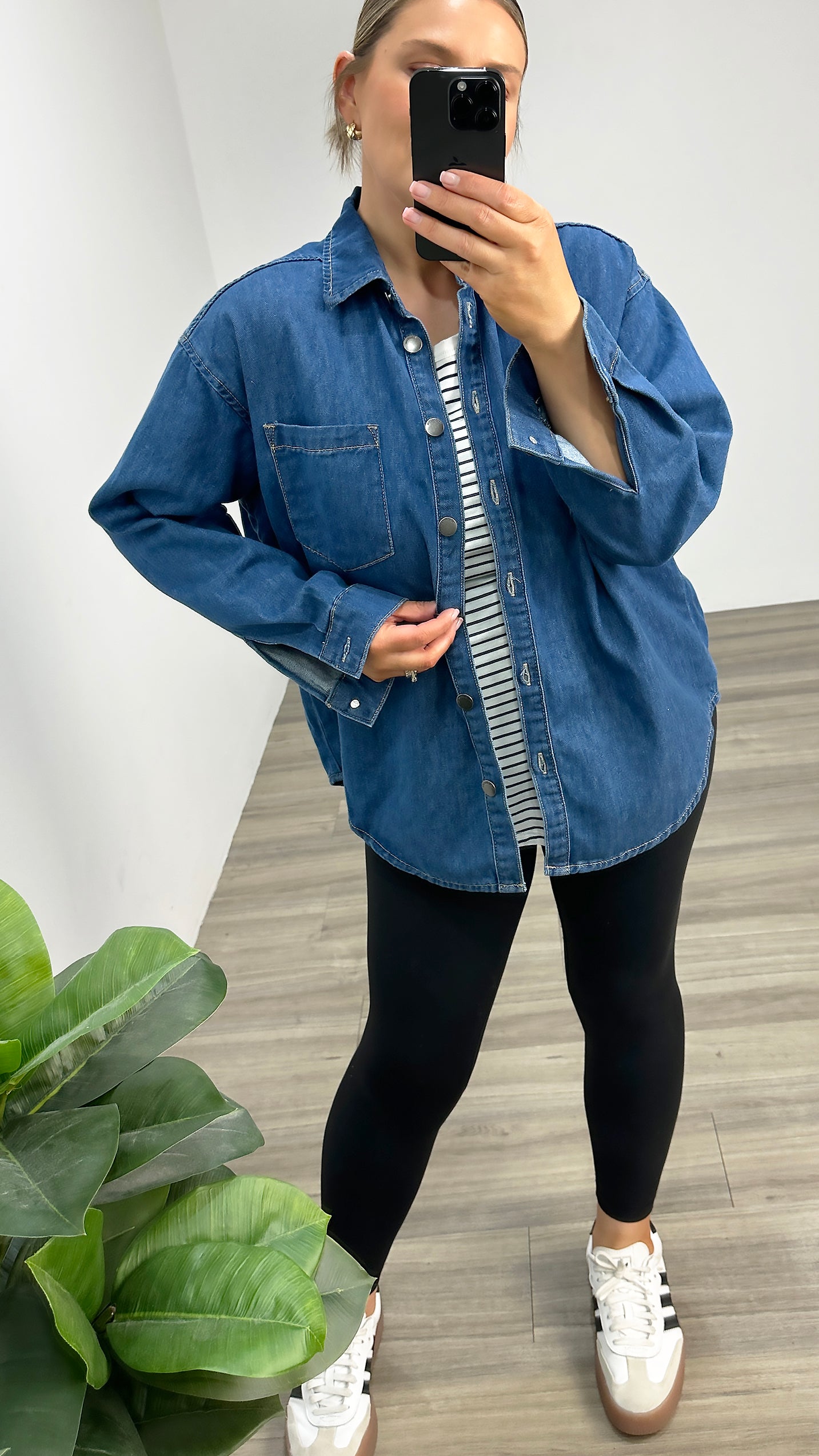 AAE Maci Denim Shirt Heritage Blue