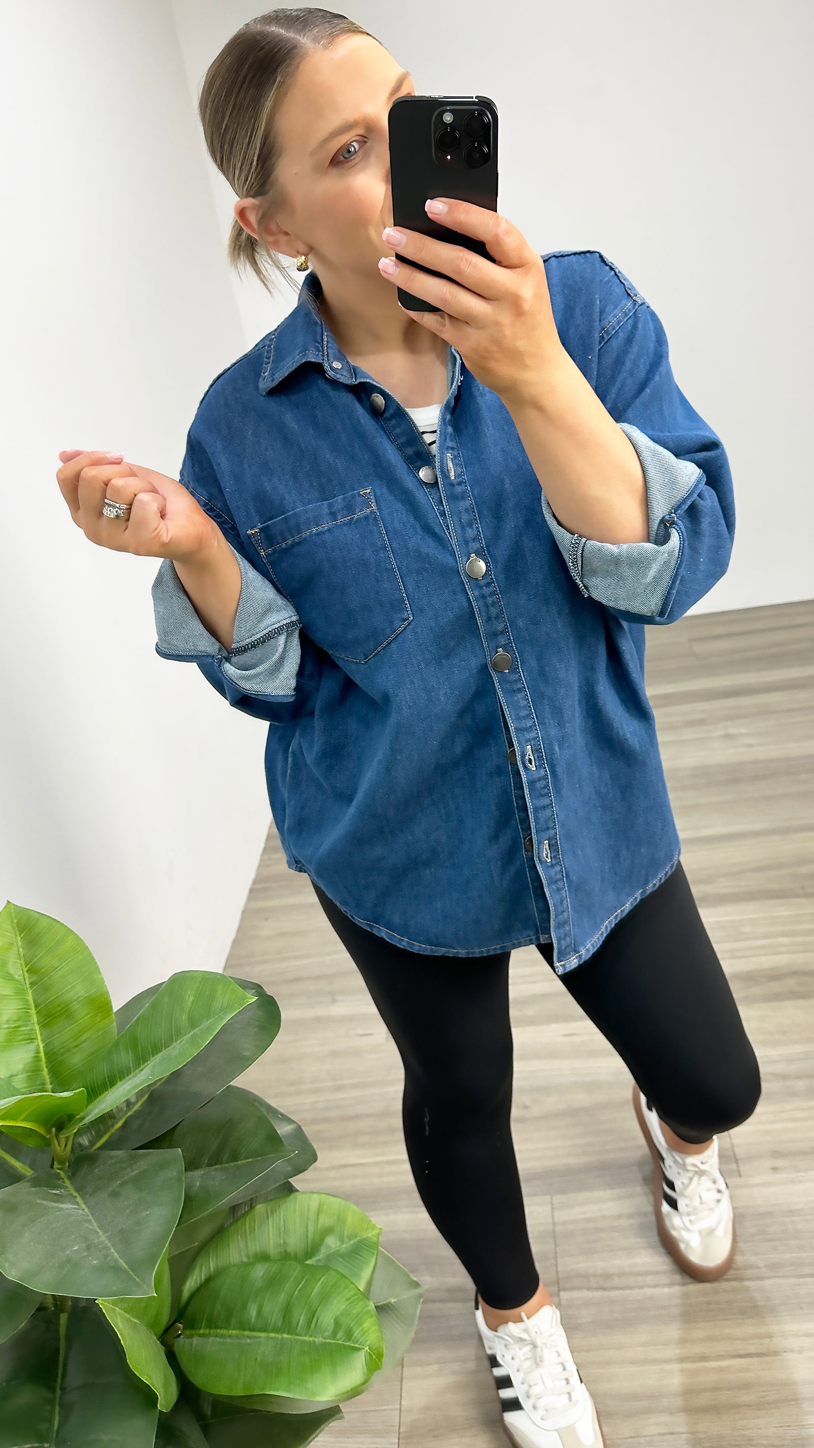 AAE Maci Denim Shirt Heritage Blue