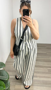 Sass Nevada Vest Stripe