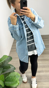 Cara Denim Shacket Light