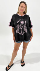 Cowboy Surf Club Tee Black Acid