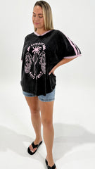 Cowboy Surf Club Tee Black Acid