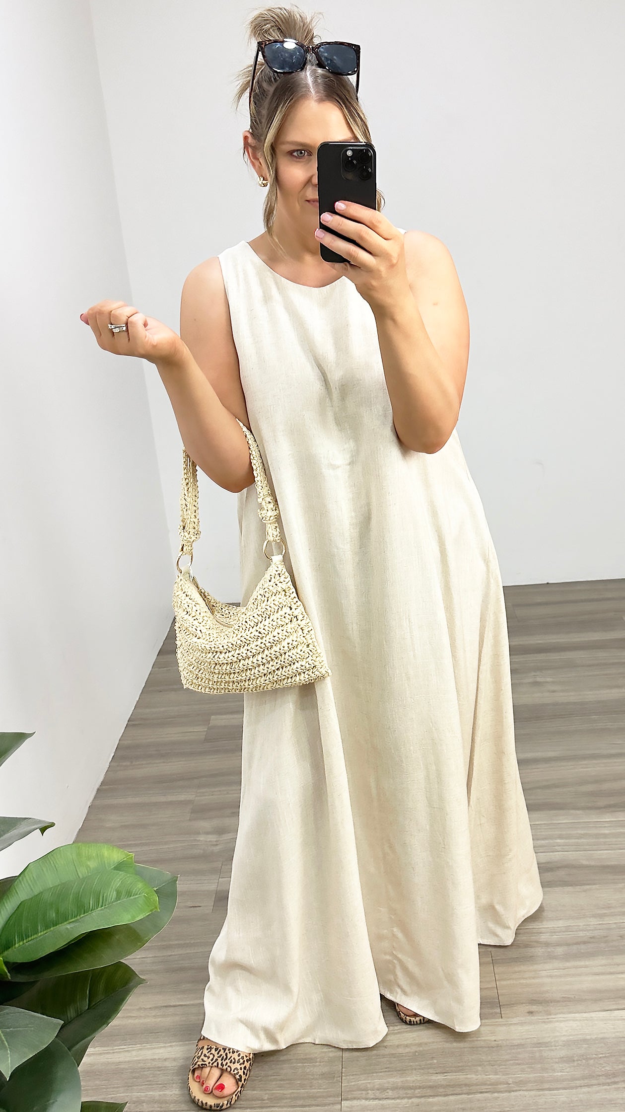 Pari Sleeveless Maxi Natural