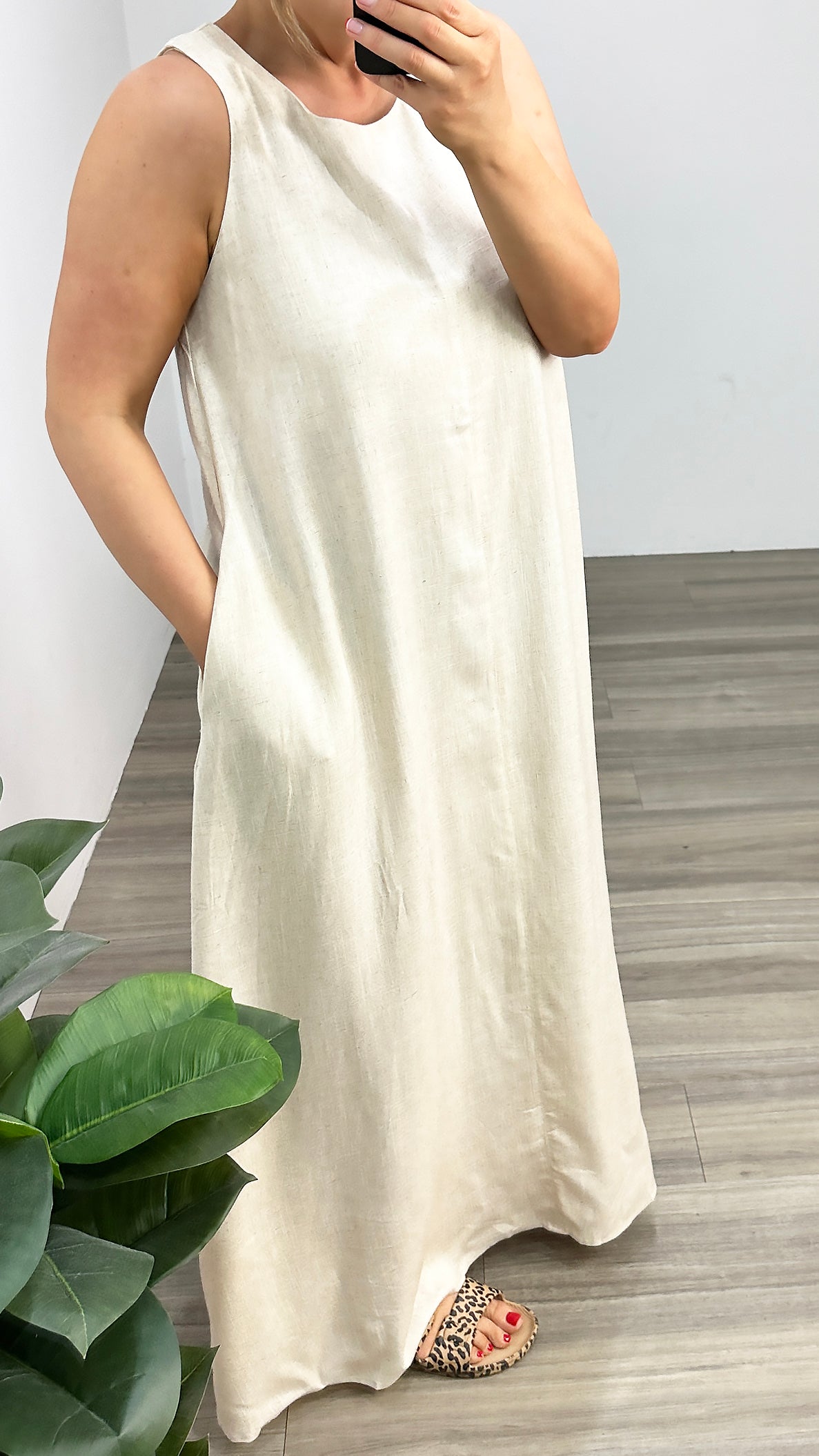 Pari Sleeveless Maxi Natural