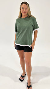 Betty Basics Boyfriend Tee Green