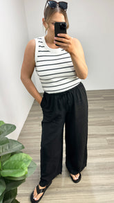 Foxwood Iris Stripe Tank White