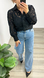 Felicia Lace Shirt Black