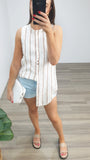 Nude Lucy Aisha Linen Sleeveless Shirt
