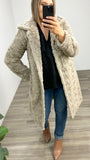 Longline Teddy Coat Mocha