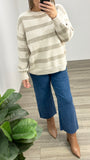 Candy Stripe Knit Beige
