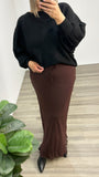 Bias Cut Skirt Chocolate