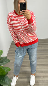 Betty Basics Cove Sweat Red Stripe