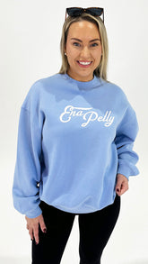 Ena Pelly Mila Oversized Sweater Soft Blue