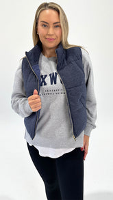Tate Puffer Vest Navy