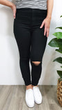 Wakee In Splits Jeans Black