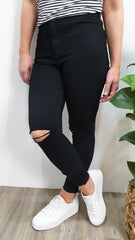Wakee In Splits Jeans Black