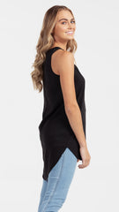 M001 Basemint No1 Long Tank Black