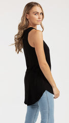 M005 Basemint Classic Long Tank Black