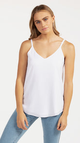 M019 Basemint Favourite V Neck Cami White