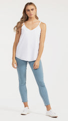 M019 Basemint Favourite V Neck Cami White