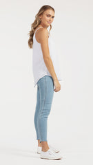 M019 Basemint Favourite V Neck Cami White