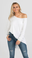 M008 Basemint Essential Long Sleeve Off White