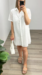 Sass Steva Shirt Dress Ivory