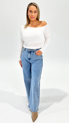 AAE Kylie Off Shoulder L/S Top White