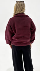 AAE Cosy Club Teddy Jacket Wine