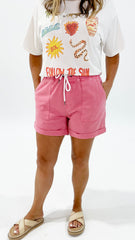 Elm Emma Relaxed Short Chateau Rose