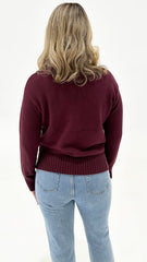 Sass Ivy Cotton Knit Burgundy