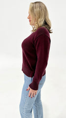 Sass Ivy Cotton Knit Burgundy