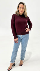 Sass Ivy Cotton Knit Burgundy