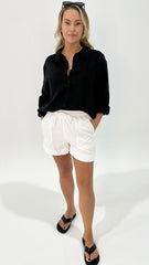 Betty Basics Relax Denim Shorts White