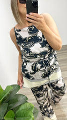 Sass Esme Tunic Imprint Floral Black