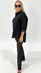 Dolce Lace Pant Black