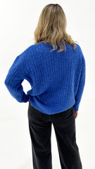 Sass Kira Cable Jumper Cobalt Blue