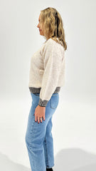 Tilly Crew Knit Beige/ Choc