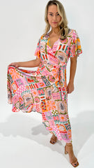Holiday Tropics Wrap Dress Sardinia