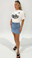 Ena Pelly Racing Swoop Tee Vintage White